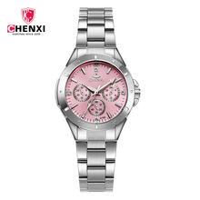 CHENXI Fashion Women Colorful Dial Concise Girl Wrist Watches Female Quartz Watches Ladies Rhinestone Clocks Watch montre femme 2024 - buy cheap