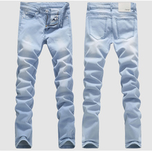 Man Jeans Male Fashion Designer Brand Elastic Straight Jeans New Men Mid Pants Slim Skinny Men Jeans Stretch Jeans for Man 2024 - buy cheap