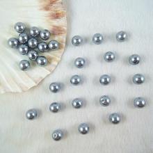 Wholesale 6mm 8mm 10mm 12mm Pearl Imitation Round Beads Acrylic Faux Pearl Loose Bead DIY Jewelry Gray PB-15 2024 - buy cheap