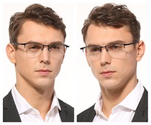 Titanium Semi Rim Eyeglasses Women Optical Prescription Glasses Frame Men's Glasses Rectangle Spectacle Male oculos de grau 508 2024 - buy cheap