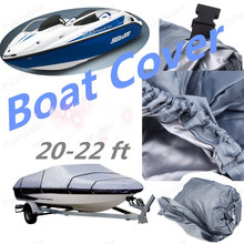 NEW Waterproof UV Protected Grey Heavy Duty 20-22ft Beam  Trailerable 210D Marine Grade Boat Cover 2024 - buy cheap