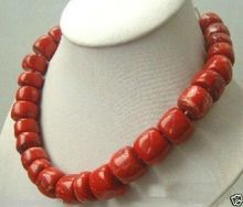 Fashion natural Red Coral Necklace large beads 18" 2024 - buy cheap