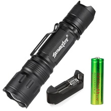 Led flashlight Ultra Bright torch T6 Camping light 5 switch Modes 10000 LM Zoomable Bicycle Light By 18650 battery 2024 - buy cheap