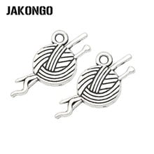 JAKONGO Antique Silver Plated Sewing On Charm Pendants Jewelry Accessories Making Bracelet DIY 18x20mm 20pcs/lot 2024 - buy cheap