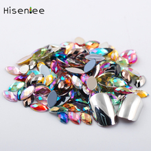 200pcs4 * 8mm new 14 kinds of AB color acrylic horse eye marquise flashing rhinestone DIY nail art decoration 2024 - buy cheap