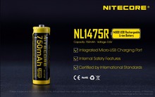 NITECORE-puerto de carga micro-usb integrado NL1475R, baterías recargables de 750mah, batería 14500, salida de 3,6 V, 2A, actualizado NL147, 2 uds. 2024 - compra barato