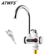 ATWFS Electric Kitchen Water Heater Tap Instant Hot Water Faucet Heater Cold Heating Faucet Tankless Instantaneous Water Heater 2024 - купить недорого