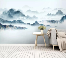Beibehang Custom wallpaper 3d new Chinese abstract ink landscape background wall paper bedroom decoration mural papel de parede 2024 - buy cheap