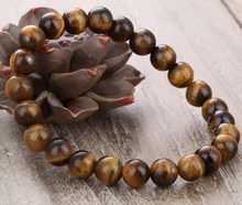 8mm xy434 adjusted Charm nature stone yellow Tigereye agate Onyx Bracelet Balance Prayer Reiki Chakra Buddha Yoga 2024 - buy cheap