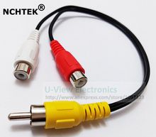 NCHTEK-Cable de Audio Y vídeo RCA macho a hembra Dual, Cable para Audio dividido, 5 piezas, envío gratis 2024 - compra barato