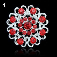Women Rhinestone Crystal Brooch Hollow Out Collar Pin Silver Plated Flower Jewelry hot fashion woman earrings 2018 2024 - buy cheap