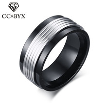 Anillos de acero de titanio CC para hombre y mujer, anillo de pareja Vintage para parejas, Color negro, accesorios de joyería de lujo CC1281 2024 - compra barato