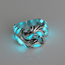 Luminous Dragon Rings for Men Women Vintage Punk Rings Glow In The Dark Enamel Male Band Ring Jewelry Adjustable Men's Ring 2024 - buy cheap