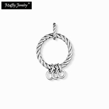 Round Carrier Cord Look,Europe Style Punk Charm Good Jewelry For Men & Women,2018 Punk Gift In 925 Sterling Silver,Super Deal 2024 - buy cheap