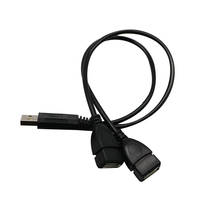 USB 2.0 A Male To 2 Dual Female Jack Y Splitter Hub Power Cord Adapter Cable  sata to usb pci-e riser dvi d vga cable pcie riser 2024 - buy cheap