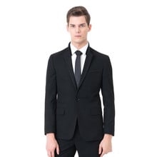2019 Newest Slim Fit Groom Tuxedos Groomsmen One Button Black Side Vent Wedding Best Man Suit Men's Suits(Jacket+Pants) terno 2024 - buy cheap