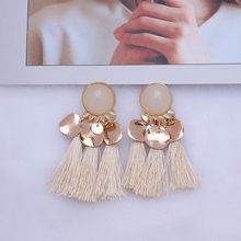 Statement Earrings 2019 Long Drop Tassel Earrings for Women Vintage Ethnic Dangle Gold Metal Color Earing Hanging Jewelry EB802 2024 - buy cheap