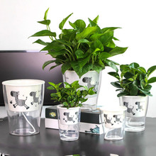 Transparent Self Watering Planter Flower Pot For Home Garden Decoration Automatic Water Absorbing Flower Pot 2024 - buy cheap