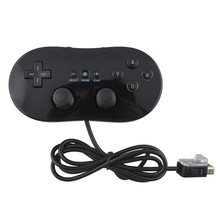 50 pces muito preto/branco para wii clássico wired game controller gaming remoto pro gamepad choque joystick jogo almofada/joypad 2024 - compre barato