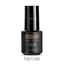 Верхнее покрытие ROSALIND 7 мл, Гель-лак для ногтей, прозрачный праймер для ногтей, высококачественный отмачиваемый лак, Полупостоянный УФ светодиодный Гель-лак 2024 - купить недорого
