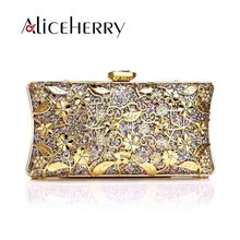 Luxury Handbags Women Designer Party Clutch Evening Purse and Diamond Hollowing Out Makeup Bag 2024 - buy cheap