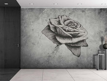 Custom 3D Photo Wallpaper Art Rose Drawing Wall Decoration Poster Art Removable Wall Mural Wall Stickers 2024 - buy cheap