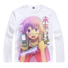 Japanese Future Diary anime  t-shirt manga anime Yuno Gasai cotton shirt Cosplay christmas Costumes anime clothing 2024 - buy cheap