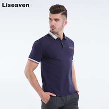 Liseaven 2017 fashion new design solid color men's short sleeve polo shirt slim shirt for men tee tops 2024 - buy cheap