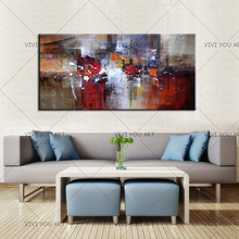 Pintura abstrata moderna a óleo, para parede, 100% artesanal, tela de decoração para casa, escritório 2024 - compre barato