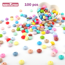 100Pcs 12mm baby silicone teether Pacifier pendant Chewable Organic silicone beads DIY Multi-functional Decoration Crafts 2024 - buy cheap