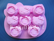 wholesale!!! 1pcs 6-holes Two Style Cat Food Grade Silicone Cake/Jelly/Pudding/Ice/Candy DIY Mould 2024 - buy cheap