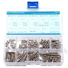 #4-40 Phillips Pan Head Machine Screws Assortment Kit Stainless Steel PK 145-piece 2024 - buy cheap