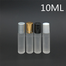 Rolo de frasco de perfume 10ml, frasco rollon de óleo essencial fosco 10cc, recipiente pequeno de rolo de vidro com 1000 peças 2024 - compre barato
