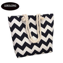 2019 New Women Handbag Canvas bohemian style striped Shoulder Beach Bag Female Casual Tote Shopping Big Bag floral Messenger Bag 2024 - buy cheap