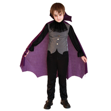 Disfraz de Halloween para niños, traje con capa púrpura para fiesta de Purim, Carnaval y Cosplay 2024 - compra barato