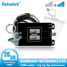lintratek 2G GSM 900 3G 2100 Cell phone dual band Signal booster Cellular repeater WCDMA UMTS  internet communication amplifier 2024 - buy cheap