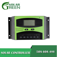 Carregador solar lcd 50a, 60a, 48v, controlador de células solares, regulador de carga de bateria 300w, 400w, 500w, 1000w, 2000w 2024 - compre barato