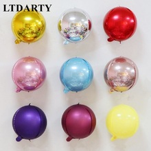 5pcs 10inch Metallic Dimensional Rose Gold Silver Foil 4D Balloons Wedding Birthday Party Decor Helium Inflatable Globos Supply 2024 - buy cheap