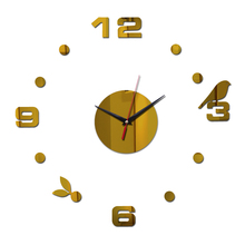 2019 novedad relojes de cuarzo relojes de moda 3D Reloj de pared Grande real espejo moderno pegatina diy decoración de sala de estar 2024 - compra barato