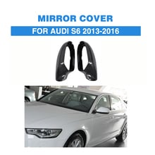 Carbon Fiber Full replacement Rearview Mirror Caps Without Side Assist Fit for Audi S6 2013 2014 2015 2016 Mirror Covers 2024 - buy cheap