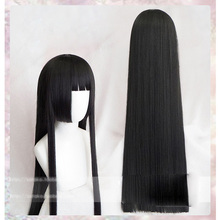 Cosplay Anime 100cm Kakegurui Yumeko Jabami Wigs Black Long Straight Anime Girl Wig Synthetic Hair Perucas Halloween Cosplay Wig 2024 - buy cheap