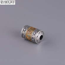 100% 925 Silver Tibetan Six Words Proverb Bead Buddhist OM Mani Padme Hum Bead Good Luck Bead Pendant 2024 - buy cheap