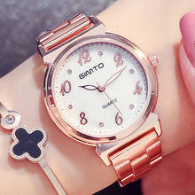 Gimto Для женщин часы элегантный бренд известный роскошные золотые Повседневные часы дамы Сталь под старину Женева Наручные часы Relogio 2017 2024 - купить недорого