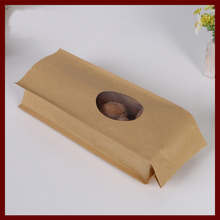 10*28 + 6 50 peças sacos de papel kraft marrom com janela para presentes doces e doces comida joias de chá papel de varejo 2024 - compre barato