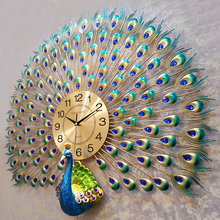 Large Peacock Wall Clock Modern Design Luxury Silent Mirror Watch Mechanism Guess Women Relogio Parede Home Decoration 50ZB029 2024 - buy cheap