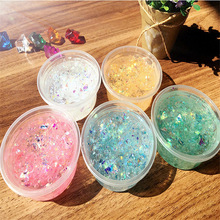Crystal Mermaid Clear Glitter Slime Fluffy Floam Plasticine Mud Colorful Gifts Kids Anti Stress DIY Creative Activity Toys 2024 - buy cheap