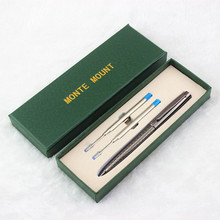 Bolígrafo De Metal de marca escolar de lujo D2, suministros de papelería, material de escritura, con Clip negro 2024 - compra barato