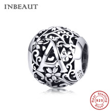 INBEAUT 100% Real 925 Sterling Silver A Letter Daisy Beads fit Brand Bracelet Vintage Hollow Flower Charms for Jewelry Making 2024 - buy cheap