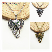 GraceAngie Zinc Alloy Mix 1pcs/pack Phase Box Necklace Pendant Long Cutout Animal Series Elephant Mammoth Styling 2024 - buy cheap