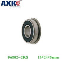 Axk (10 uds)-rodamiento de brida de pared delgada, rodamientos de bolas de ranura profunda F6802-2rs 15x24x26x5x1,1 Mm 2024 - compra barato